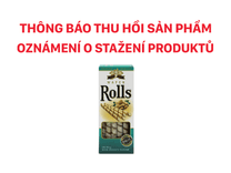Thông báo thu hồi sản phẩm -  Cookiesland wafer rolls 160g peanut
