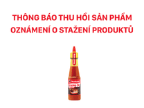 Thông báo thu hồi sản phẩm -  NAM DUONG special hot chili sauce 255g